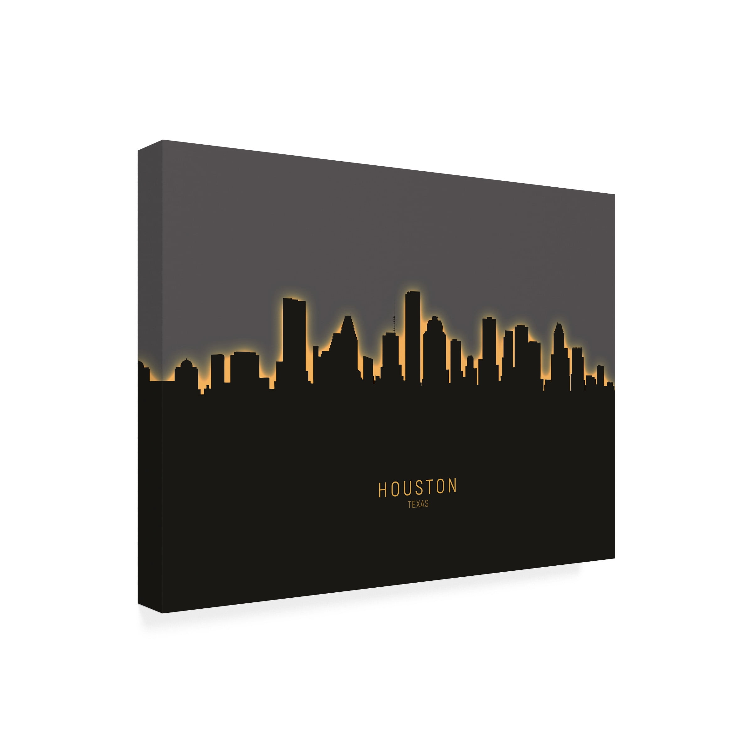 Michael Tompsett 'Houston Texas Skyline Glow II' Canvas Art