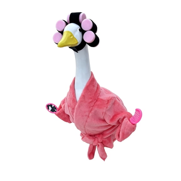 Porch Goose Clothes,Bathrobe Goose Decor Pet Role-Playing Costume Sculpture Goose Outfit for Front Door Decor