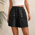 thumbnail image 2 of FNFYFH Clearance Womens Running Loose Fit Solid Color Summer Athletic Shorts Quick Dry Training Shorts，Black, 2 of 7