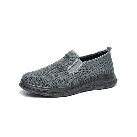 

Daeful Man s Casual Shoes Canvas Loafers Comfort Boat Shoe Non-Slip Slip On Sneakers Men Classic Flats Gray-B 9