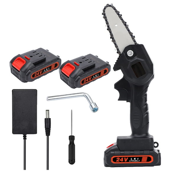 Amdohai 4-In Mini Chainsaw Cordless Pruning Saw 2Pack 2.0A Rechargeable Portable Electric Saw One-Hand Lightweight Pruning Shears Chainsaw for Garden Tree Branch Logging Cutting