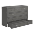 thumbnail image 4 of Atlin Designs Lit Escamotable Moderne en Bois Massif Format Grand avec Matelas, Gris, 4 of 15