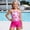 X-Hot Pink195, variant on YMNXA Big Kids Girls Swimsuits Sleeveless Coconut Tree Print Bikinis Comfortable Fashion Swimwear For Holiday Vacation Beach Black 5-6 Years