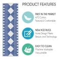 thumbnail image 4 of SussexHome Diamond Design 9" X 28" Stair Treads - 70 % Cotton Anti-Slip Carpet Strips for Indoor Stairs-Easy to Install Stair Treads with Double Adhesive Tape-Safe, Extra-Grip, 4-Pack-Navy, 4 of 9