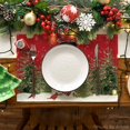 thumbnail image 4 of Artoid Mode - Manteles individuales navideños para mesa de comedor, 12.0 x 18.0 in, diseño de pájaros de invierno, Navidad, vacaciones, rústico, vintage, Acción de Gracias, lavable, juego de 4, 4 of 4