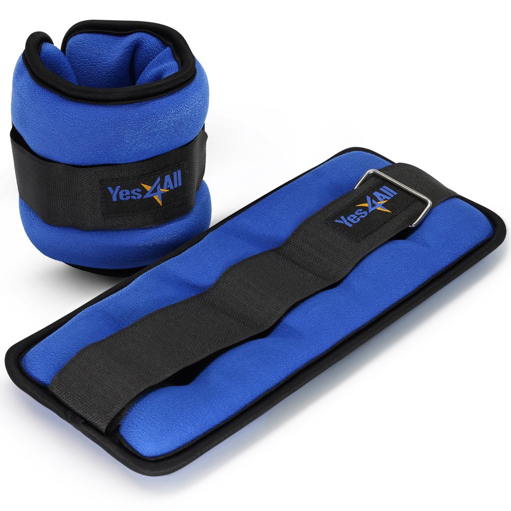 Yes4All Set of 2 Ankle Weights / Wrist Weights with Adjustable Strap