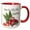 Red/White, variant on 3drose, Have a Holly Jolly Christmas Red Truck with Christmas Trees, 11oz Two-tone Red Mug