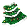 thumbnail image 2 of Disfraz de árbol de Navidad para perro, ropa de invierno para mascota, cómodo y cálido vestido con capucha para fiesta, talla XXL (verde), 2 of 7