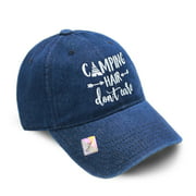 Camping Hair Don't care | Dad Hat Cotton Baseball Cap Polo Style | Low Profile