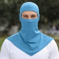 thumbnail image 4 of Domuza Balaclava men women solid color face mask 2026 Summer Cooling Sun UV Protection Hood Breathable Full Head Mask Face Cover for Cycling Fishing Sky Blue One Size, 4 of 4