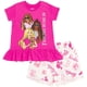thumbnail image 1 of Conjunto coordinado de camiseta y pantalones cortos Barbie Peplum, 1 of 5