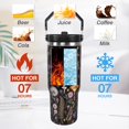 thumbnail image 5 of Baiheyi 30 oz Black Spill Proof Mushroom Tumbler with Top Handle and Straw Lid Stainless Steel Double Wall Insulated Tumbler Coffee Mug Gift for Women Men Cup for Car, 5 of 6