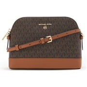 Michael Kors Womens Large Logo Dome Crossbody Bag, Brown