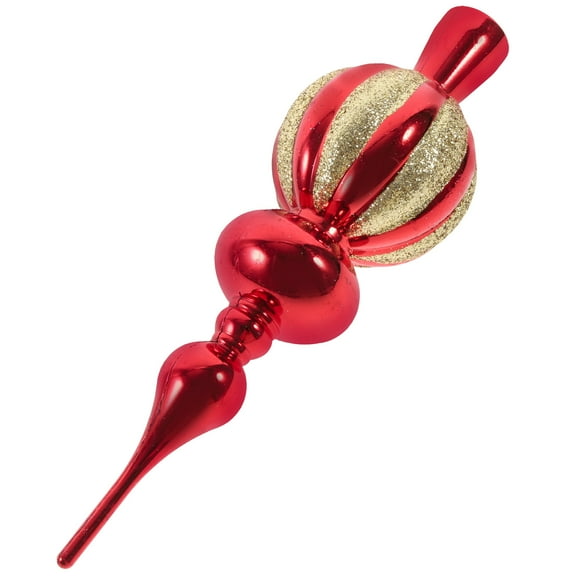 Baluue crown christmas tree topper Christmas Tree Topper Red 1Set