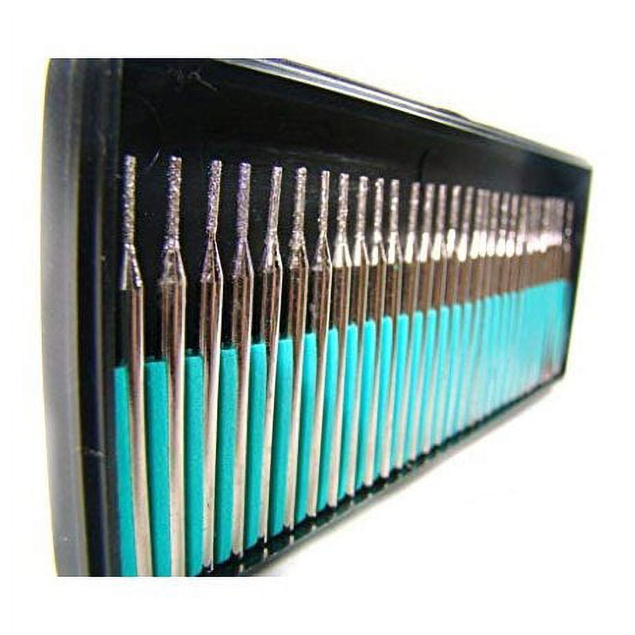 DRILAX Diamond Drill Bit Burr Set Diamond Coated 30 Pack 1mm