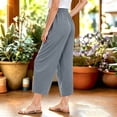 thumbnail image 6 of Nilvkv Girls Lightweight Pants, Girls Sweatpants, Solid Color Loose Fit Joggers with Elastic Waist and Side Pockets for Summer Casual Days Gray 14-15 Years, 6 of 9