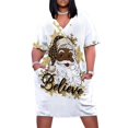 thumbnail image 1 of Believe in Black afro Centric Claus vestido suelto con bolsillo vestidos de playa, 1 of 7