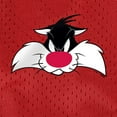 thumbnail image 5 of Looney Tunes Sylvester Mens Lined Mesh Shorts, Red, Large, 5 of 6