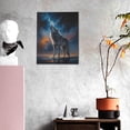 thumbnail image 3 of Sikiie Lonely Night Sky Wolf Print Canvas Decorative Hanging Painting, Anti-shrinkage Hanging Frame, Suitable for Home, Office Wall Decorations, 3 of 6