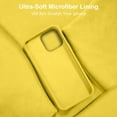 thumbnail image 6 of Compatible with iPhone 14 Pro Max Case, Upgraded Slim Liquid Silicone Case, [Anti-Scratch Soft Microfiber Lining] Full Covered Soft Gel Rubber 14 Pro Max iPhone Case 6.7 inch - Yellow, 6 of 13