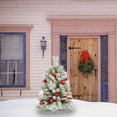 thumbnail image 3 of LmnLft Christmas Tree Pathway Porch Grounded Christmas Trees Pre-Light Battery Operated Outdoor Xmas Decor for Entrance Driveway, Yard, Garden, Red Berries, Pine Cones, 3 of 8