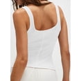 thumbnail image 3 of Camiseta sin mangas MAOECO ajustada de verano para mujer, blanca 2025, 3 of 6