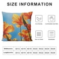 thumbnail image 5 of BCIIG Orange Flowers Blue Sky Square Pillowcase for Home Furnishing 12x12in, 5 of 5