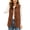 Brown, variant on Staron Fall Vest for Women Casual Knit Vest Sleeveless Solid Lightweight Comfy Loose Longline Vest Jacket Black L