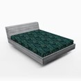 thumbnail image 2 of Ambesonne Tropical Fitted Sheet, Wild Realistic Look Leaves, Queen Size, Forest Green Amber, 2 of 5