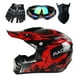 thumbnail image 1 of Casco de motocross TTMiku Youth Kids Red Camo XL con conjunto de gafas, 1 of 6
