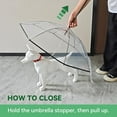 thumbnail image 4 of Dog Umbrella with Leash for Small Pets, Umbrella for Dogs Fits 20” Back Length Pets, 4 of 6