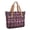 Pink and Black Checkered Pattern, variant on Black and White Checkered Pattern Large Tote Bag for Women, Polyester Roomy Carryall with Pockets and Zipper, Lightweight Gifts Ideas for Work School Gym