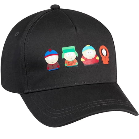 South Park Baseball Cap for Men Boys Teens Adjustable Peaked Sun Hat Black