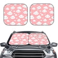 thumbnail image 2 of Multi-Size 2pce Car Front Glass Visor Collapsible Sunscreen No Odor Comfortable For Most Cars Suv Trucks Cute Cloud, 2 of 7