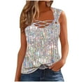 thumbnail image 2 of Débardeurs Femmes, Camisole Unie Sans Manches T-shirt Ample, 2 of 4