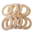 thumbnail image 2 of 10 Pieces 58mm Teething Rings Wooden Loop for DIY Necklace Bracelet, 2 of 8