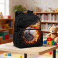 thumbnail image 4 of Aplkyhs Backpack for Students 9-18 School Bookbag Fire Baseball Lightweight Water Resistant for Teens Daily Use, 4 of 7