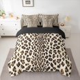thumbnail image 2 of Manfei Leopard Print Bedding Comforter Set 7-Piece for Female Men,Jungle Animal King Bedding Sets,Old Fashion Ultra Soft Bed Sheets,Ultra Soft Home Decor,Reversible, 2 of 8