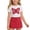 Hot Pink, variant on Kid Young Girl Clothes Outfits Cute Sweet Bowknot Print T-Shirt + Bowknot Denim Skirt Summer Clothing Set Hot Pink 7-8Years