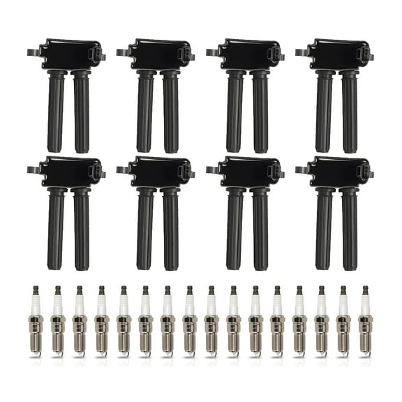 Set of 8 ISA Ignition Coil & 16 Iridium Spark Plug for 2005-2010 Chrysler 300 2008-2010 Dodge Challenger 2006-2010 Dodge Charger 2006-2010 Jeep Grand Cherokee V8 6.1L Replacement For UF504,2314