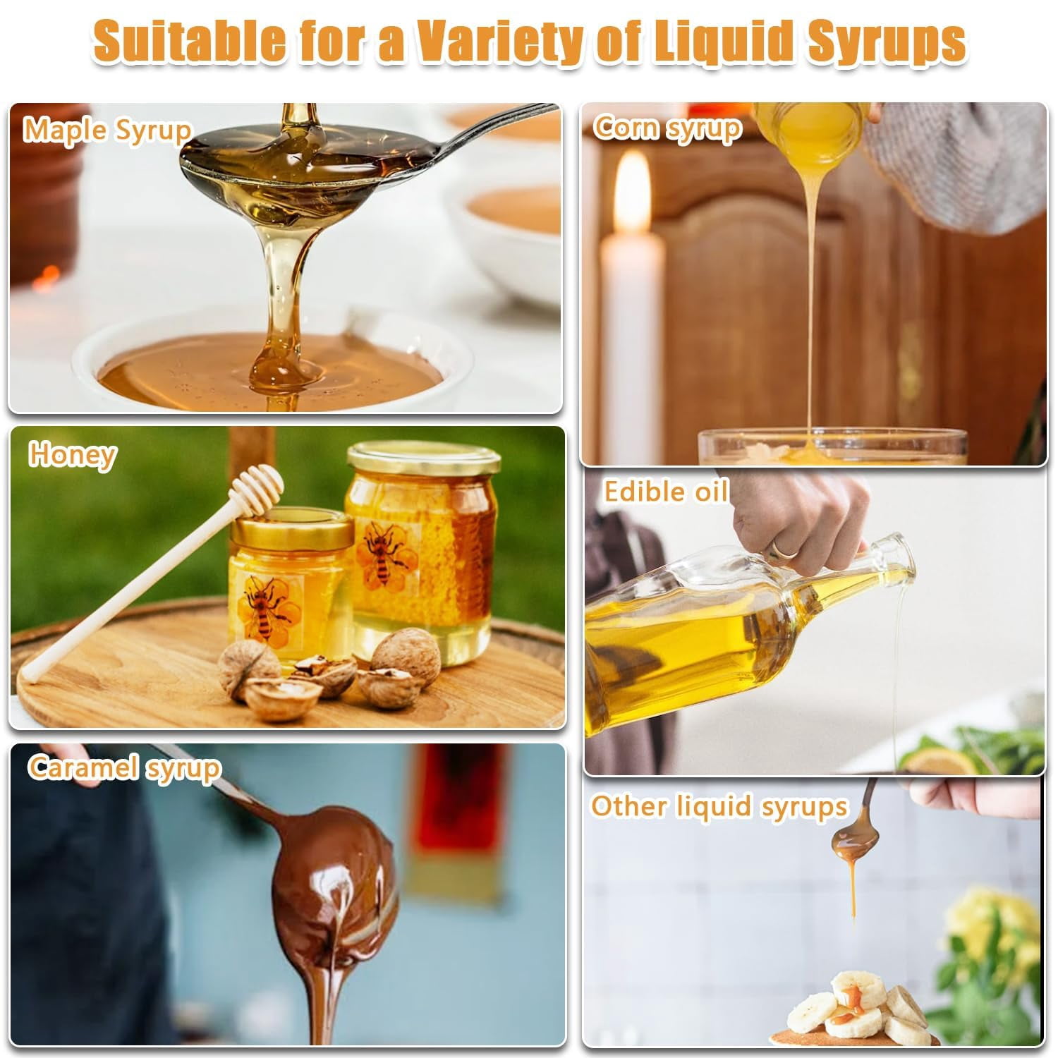 2026 Upgrade Honey Dispenser No Drip with Base, 12Oz Handle Glass Honey Jar pot, Syrup Dispenser for Coffee or Tea, Mess Free Honey Dispenser for Honey and Syrup, Honey Container