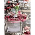 thumbnail image 4 of Outdoor Tablecloth with Umbrella Hole and Zipper, Valentine's Day Round Table Cloth 54 Inch Waterproof Tablecloth, Love Tree Branches Truck Roses Beige Picnic Table Cover for Patio Camping, 4 of 7