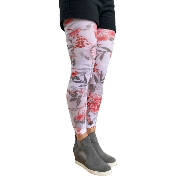 Multi-color Patterned Footless Tights Japanese flower for Women Malka Chic