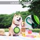 thumbnail image 3 of Juego de 2 cuencos portátiles de viaje, cuenco plegable para perros, botella de silicona con mosquetón, sin BPA, para perros, gatos, mascotas, senderismo, camping, comida y agua, amarillo + verde, 3 of 5