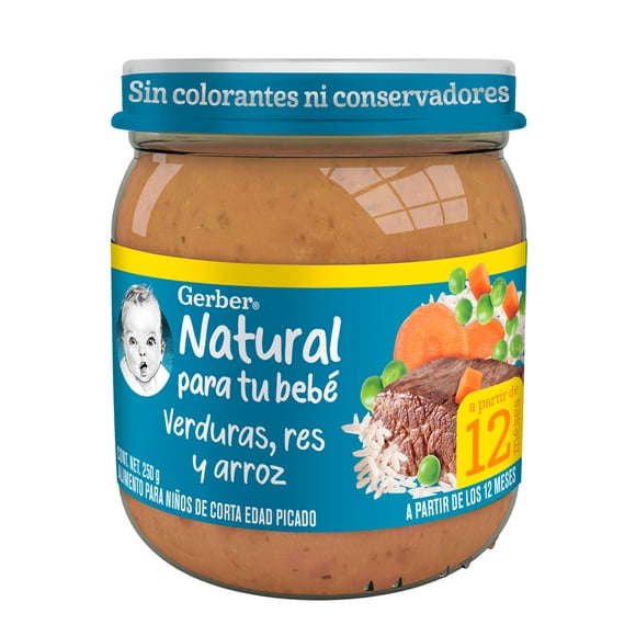 Alimento para niños Gerber gourmet res verduras y arroz 250 g