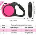 thumbnail image 5 of Taglory Retractable Dog Leash for Small Dogs, 16ft Anti Slip Handle Dog Leashes for Medium Dog, Pink, 5 of 7