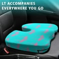 thumbnail image 4 of Premium Flamingo Pattern Memory Foam Seat Cushion Ergonomic Chair Pad for Office Chair, Car, Airplane & Bleachers Sciatica, Tailbone Hip & Back Pain Relief - Chair Cushion for Long Office Workers., 4 of 5