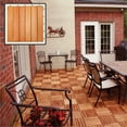 thumbnail image 2 of Vifah 12"L x 12"W 6 Slat Eucalyptus Interlocking Brown Deck Tile, 2 of 4