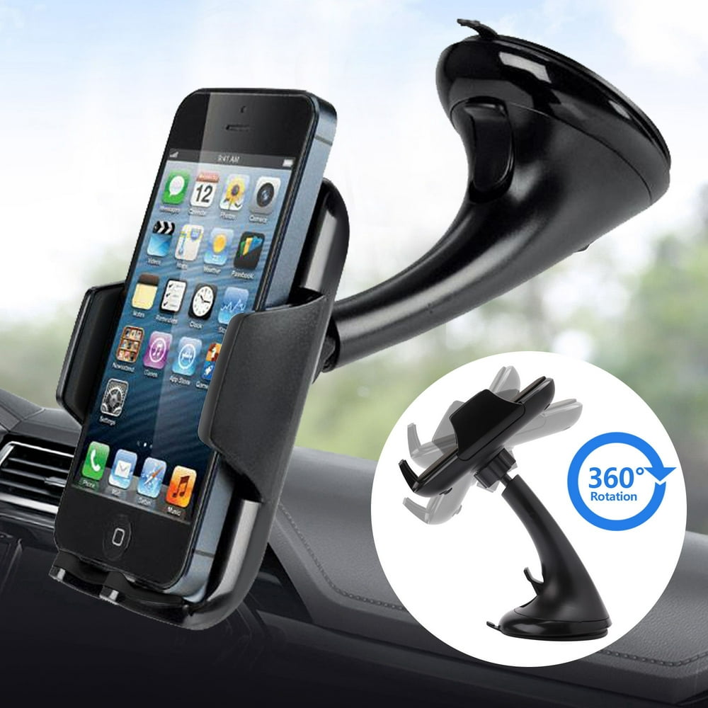 Car Phone Mount Holder for Car Dashboard Windshield, Cell Phone Cradle