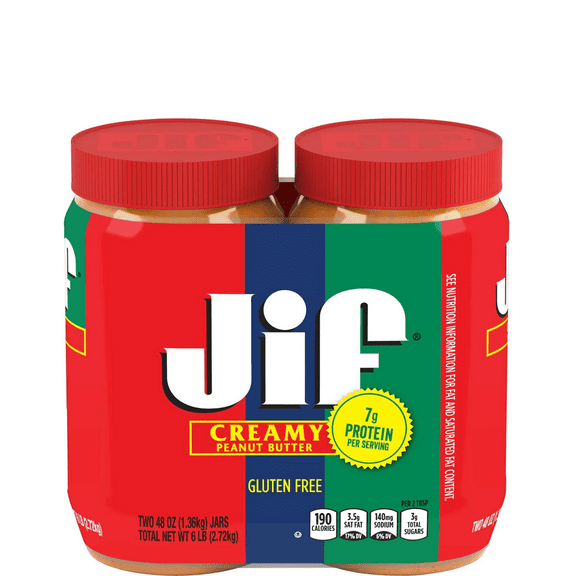 Jif Creamy Peanut Butter, 48 oz., 2 pk.